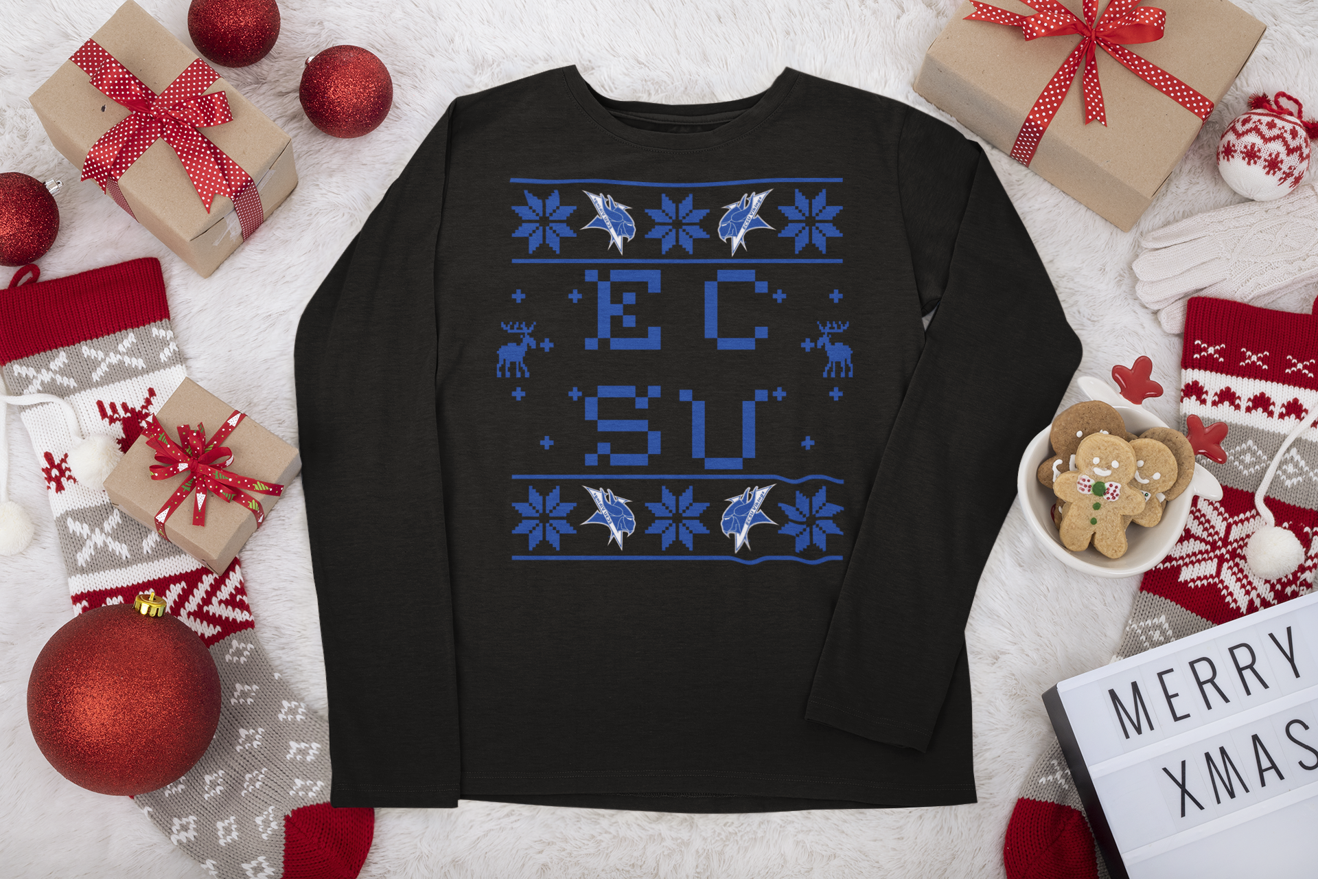 ECSU ULGY CHRISTMAS LONG SLEEVE T-SHIRT